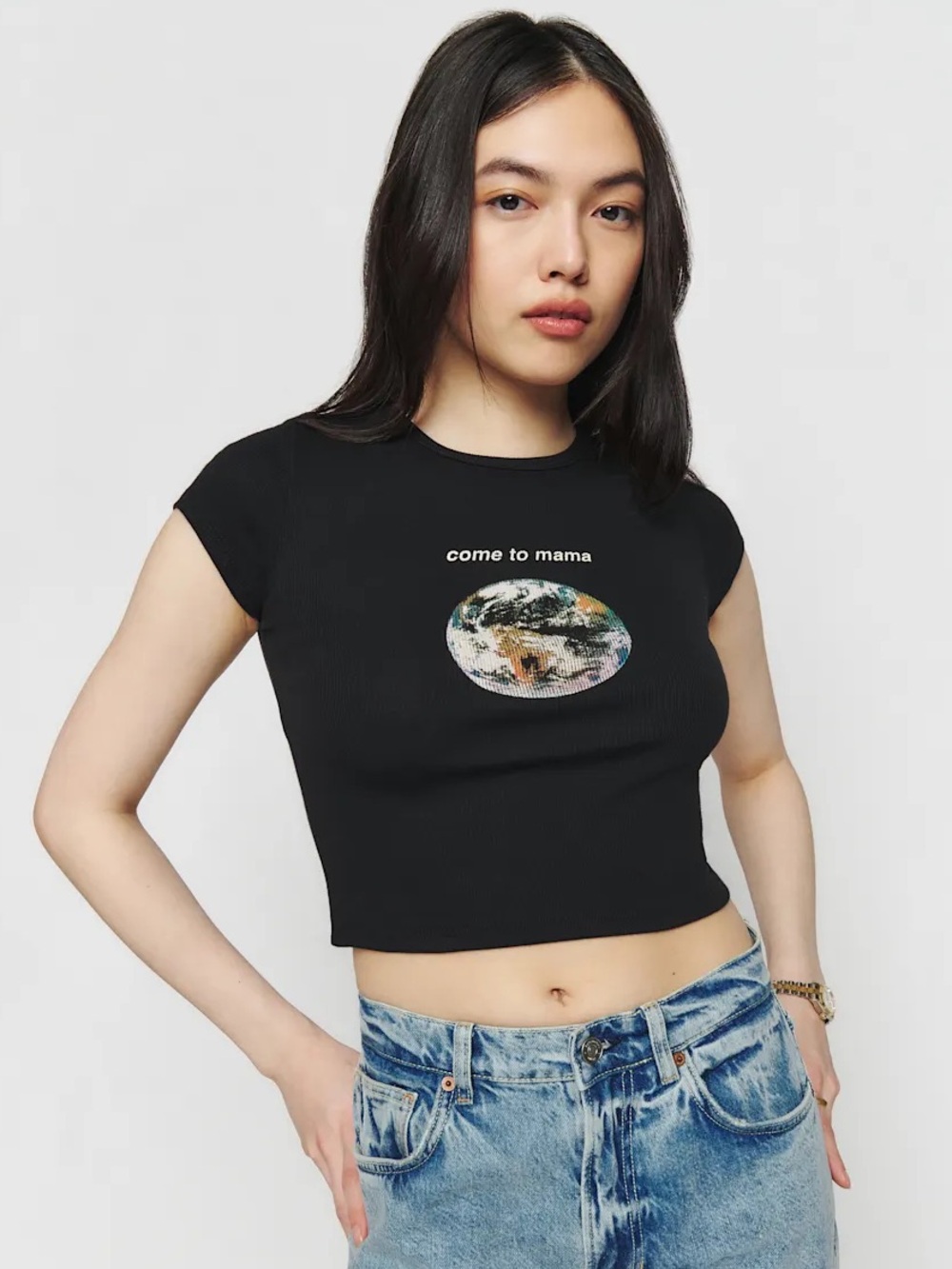 Reformation Muse Tee Earth Lover Black S - Picture 5 of 11